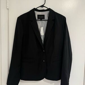Banana Republic Black Blazer Jacket Womens Size 14 2 Button Tailored Work Office